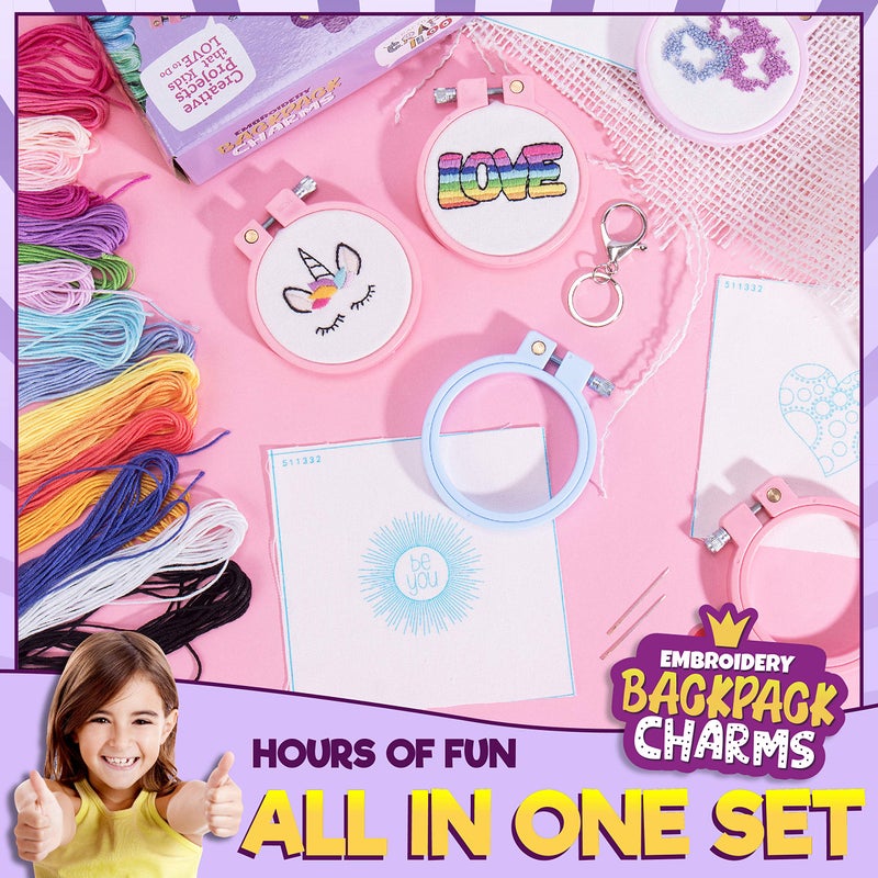 CRAFTILOO 5 Stamped Embroidery kit With Embroidery Patterns. Embroidery Kit For Beginners, Needlepoint Kits For Beginners. Best Beginner Embroidery Kit For Kids Embroidery Starter Kit Cross Stitch Kits - Image 5